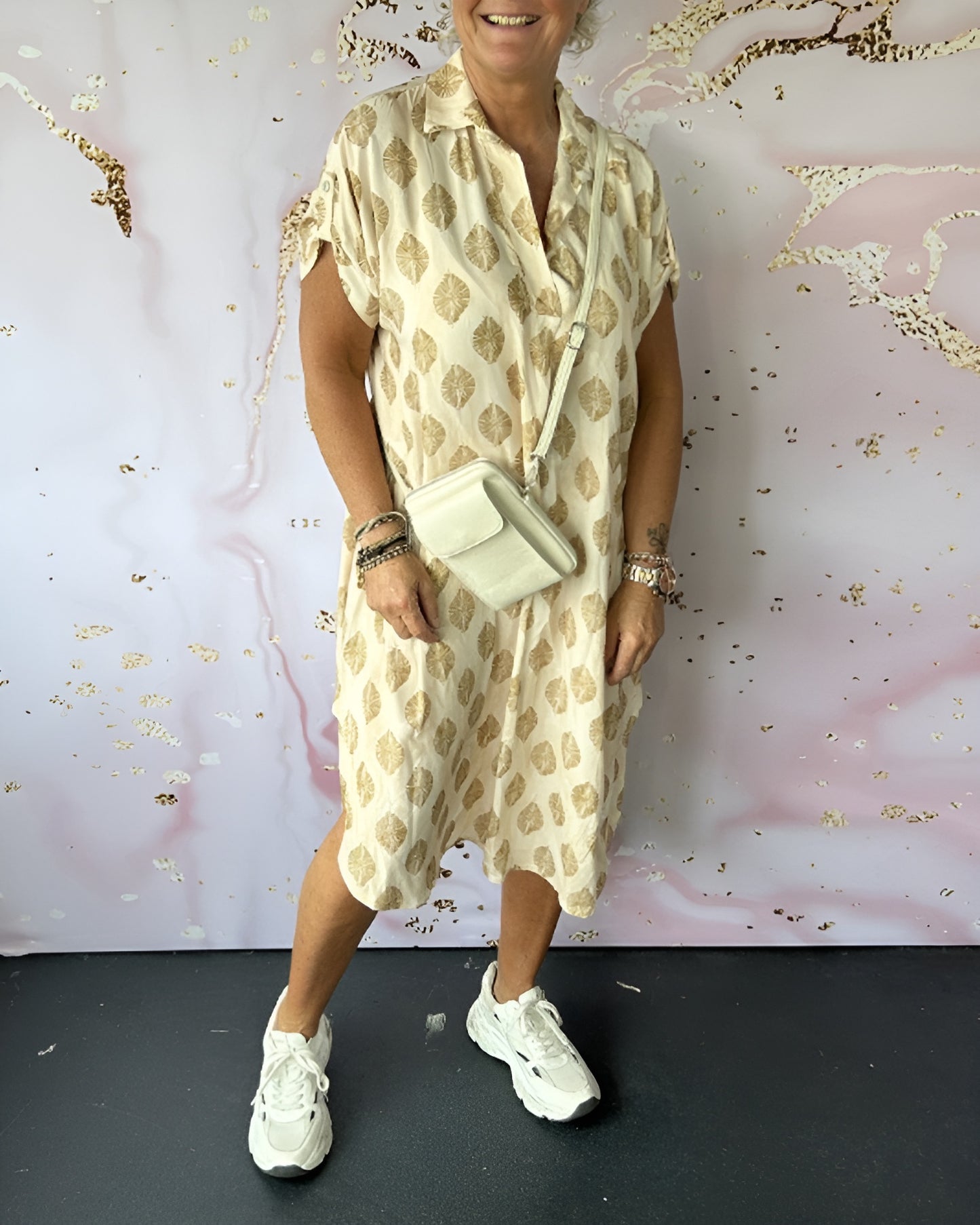 Kristel™ | Lös vårklänning med krage