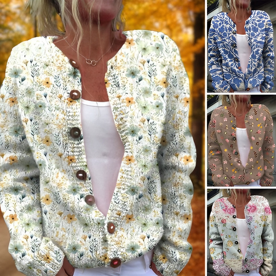 Maria™ | Blommig tryckt väst