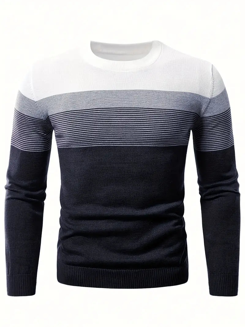 Axel™ | Mysig Randig Stickad Tröja