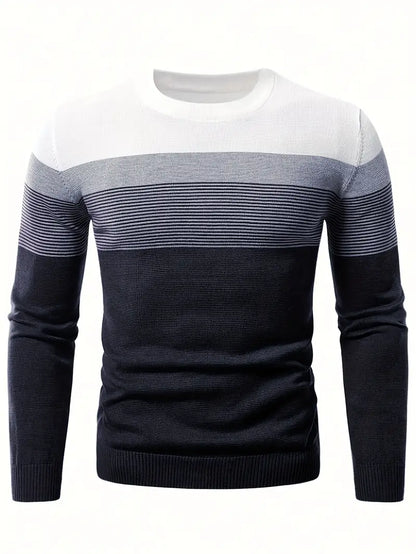 Axel™ | Mysig Randig Stickad Tröja