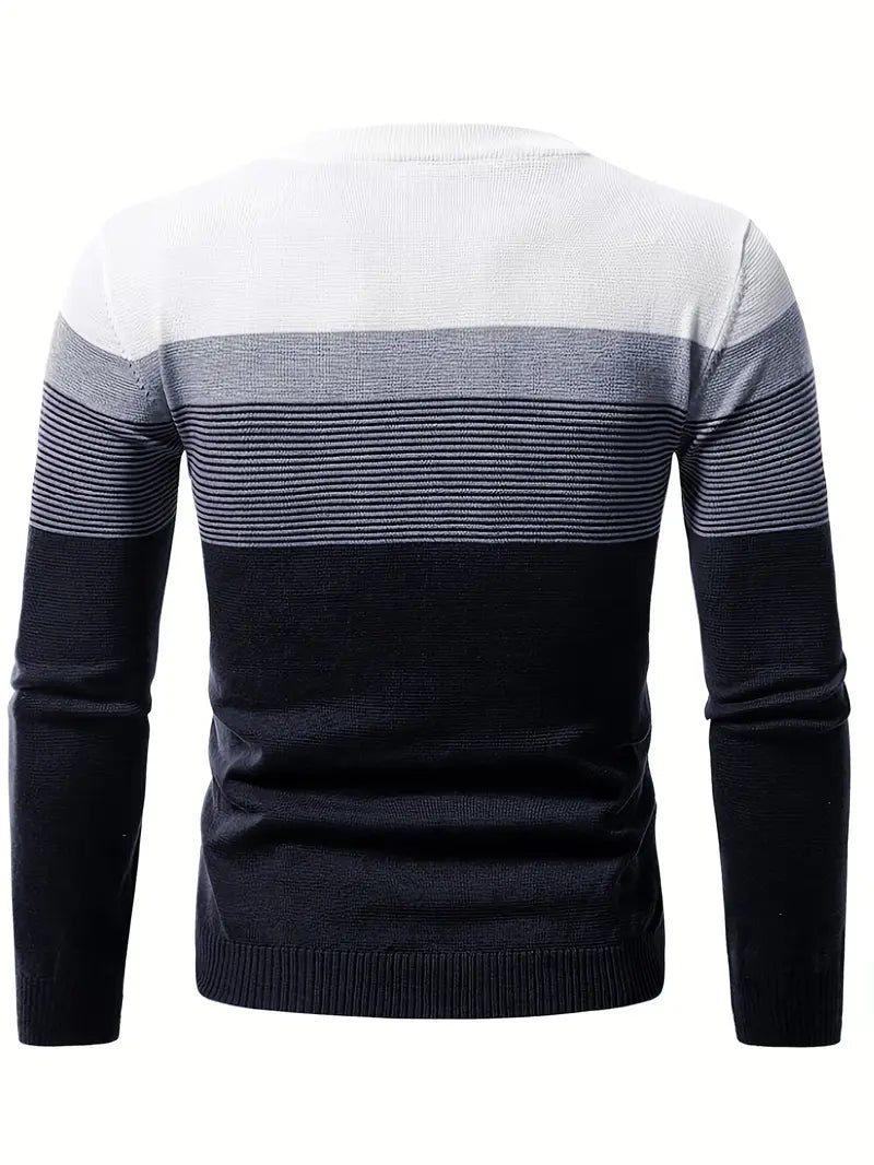 Axel™ | Mysig Randig Stickad Tröja