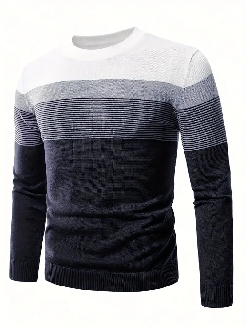 Axel™ | Mysig Randig Stickad Tröja