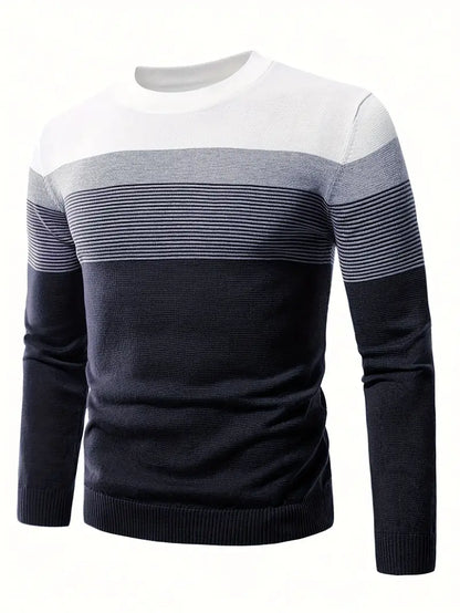 Axel™ | Mysig Randig Stickad Tröja