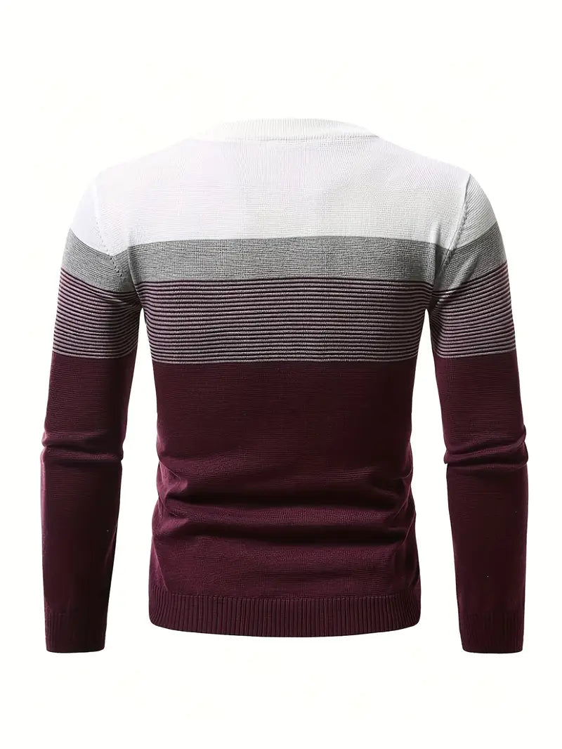 Axel™ | Mysig Randig Stickad Tröja