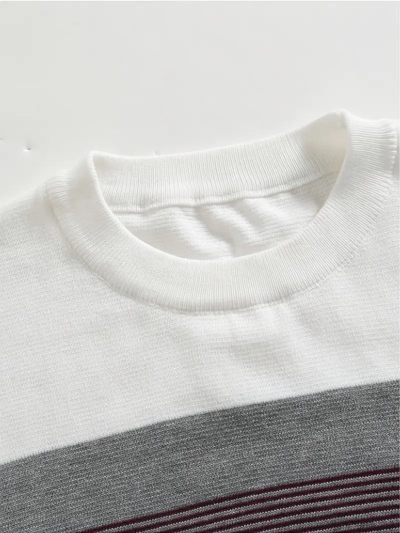 Axel™ | Mysig Randig Stickad Tröja