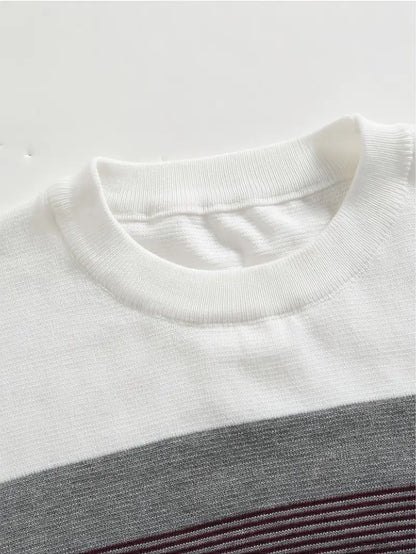 Axel™ | Mysig Randig Stickad Tröja