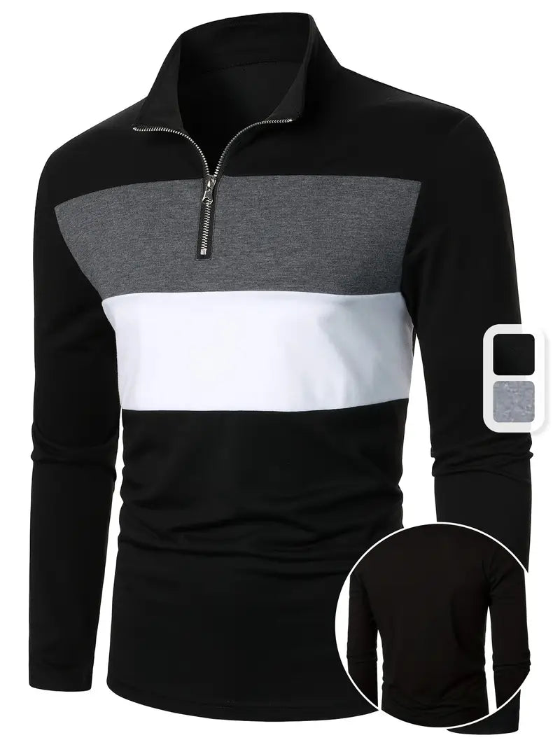 Liam™ | Stilren Halvdragkedja T-Shirt