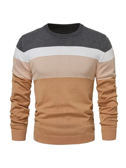 Axel™ | Mysig Randig Stickad Tröja