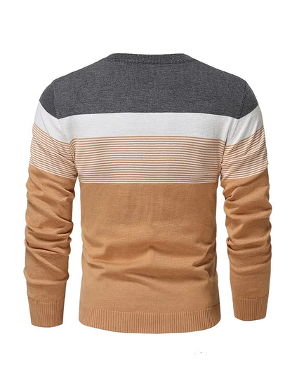 Axel™ | Mysig Randig Stickad Tröja