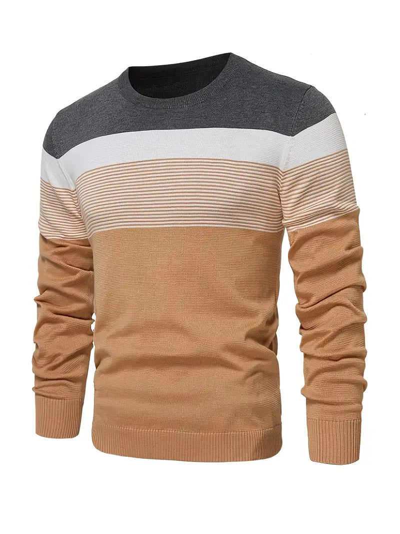 Axel™ | Mysig Randig Stickad Tröja