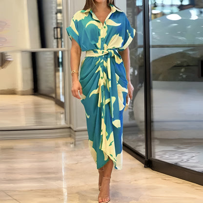 Adela™ | Lyxig omlott Maxiklänning