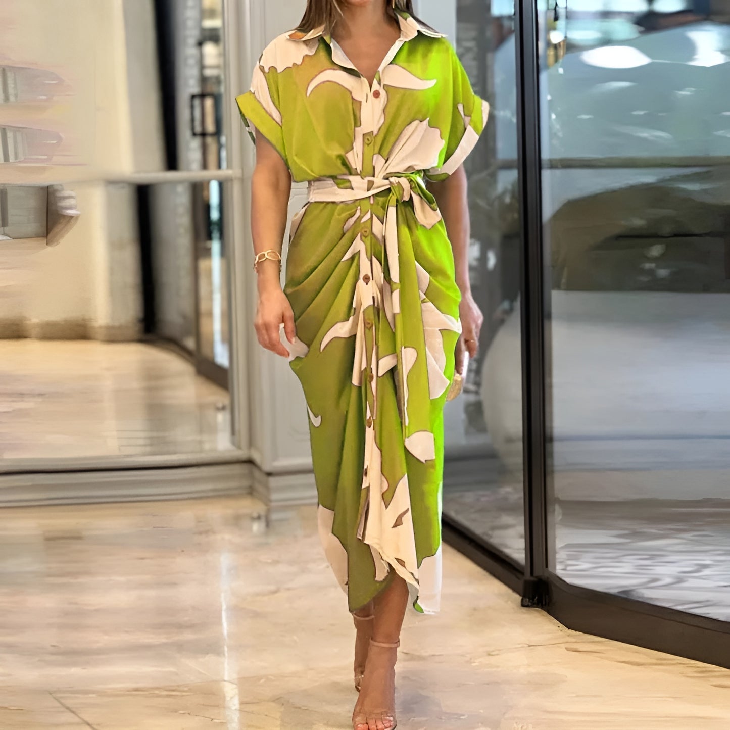 Adela™ | Lyxig omlott Maxiklänning